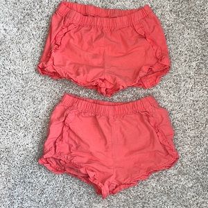 Lot of 2 pairs toddler girl shorts
